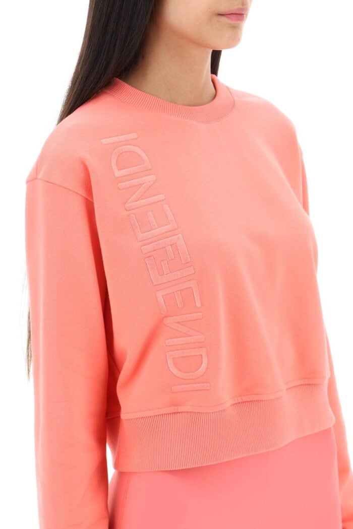 Fendi Crew-neck Cropped Sweatshirt