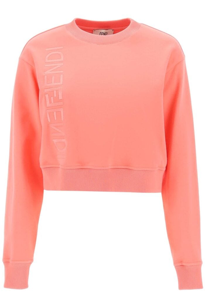 Fendi Crew-neck Cropped Sweatshirt