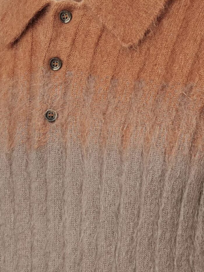 Fendi Dégradé Mohair And Wool Polo Shirt