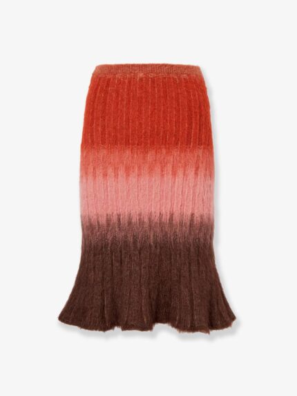 Fendi Dégradé Mohair And Wool Skirt