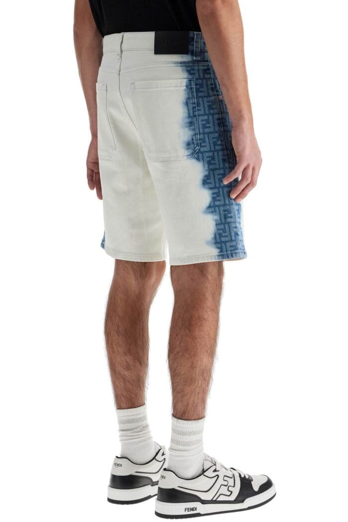 FENDI 'denim Fade Bermuda Shorts With