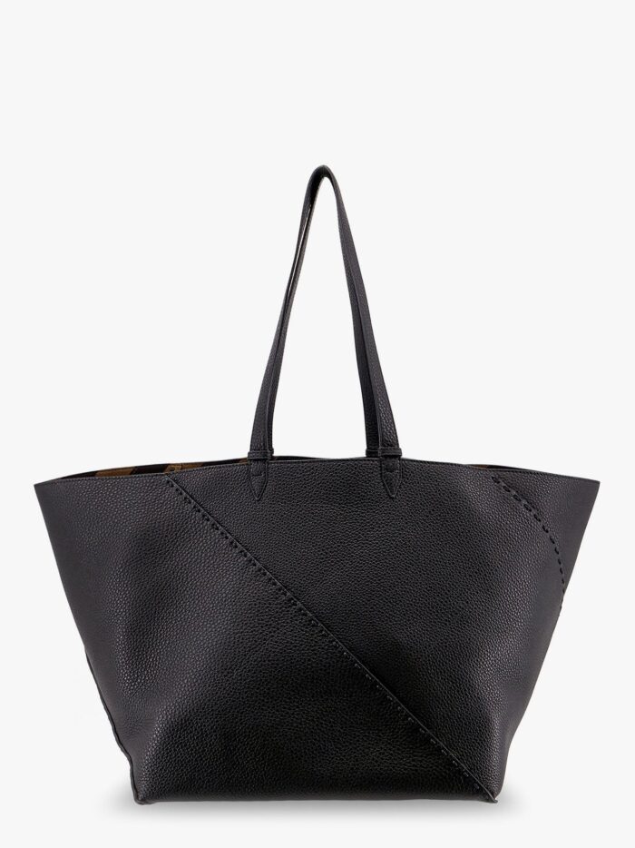 Fendi Diagonal Selleria Large Leather Shopping Bag
