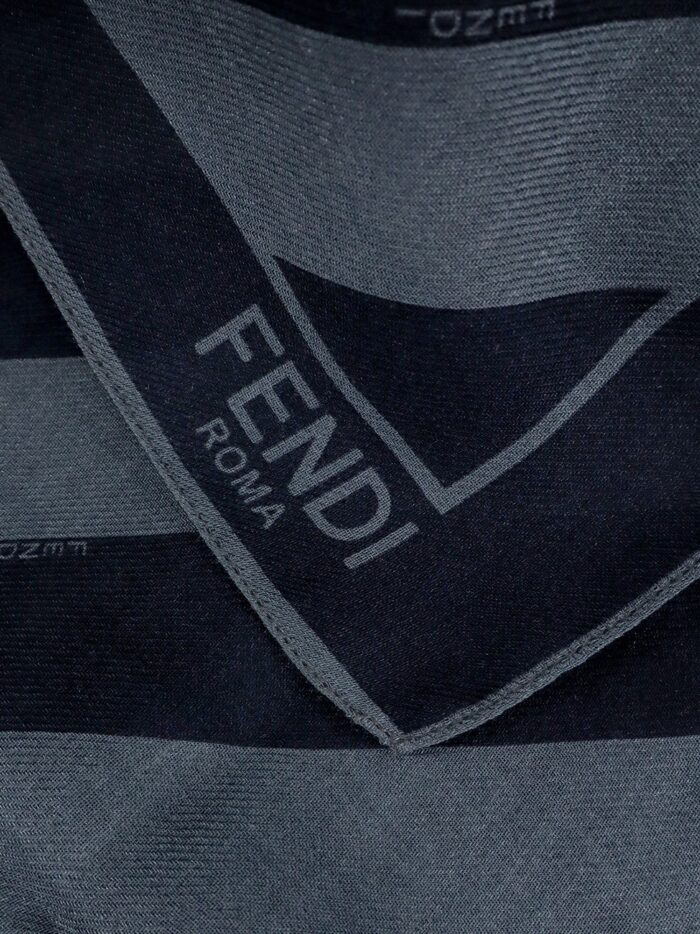 Fendi Diagonal Striped Silk And Wool Maxi Shawl