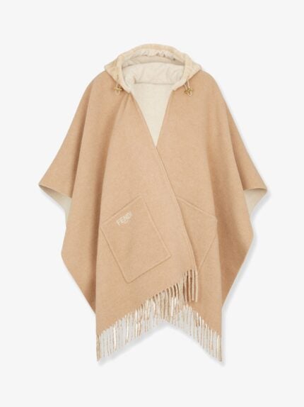Fendi Double Cashmere And Wool Poncho