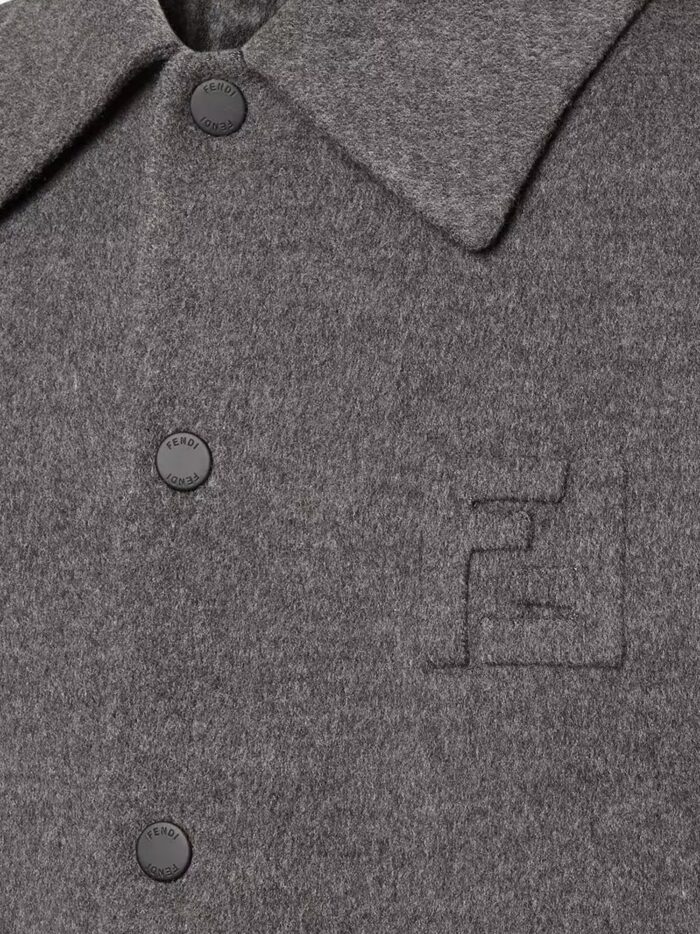 Fendi Double Wool Jacket With FF Detail
