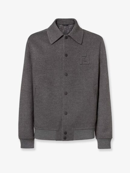 Fendi Double Wool Jacket With FF Detail