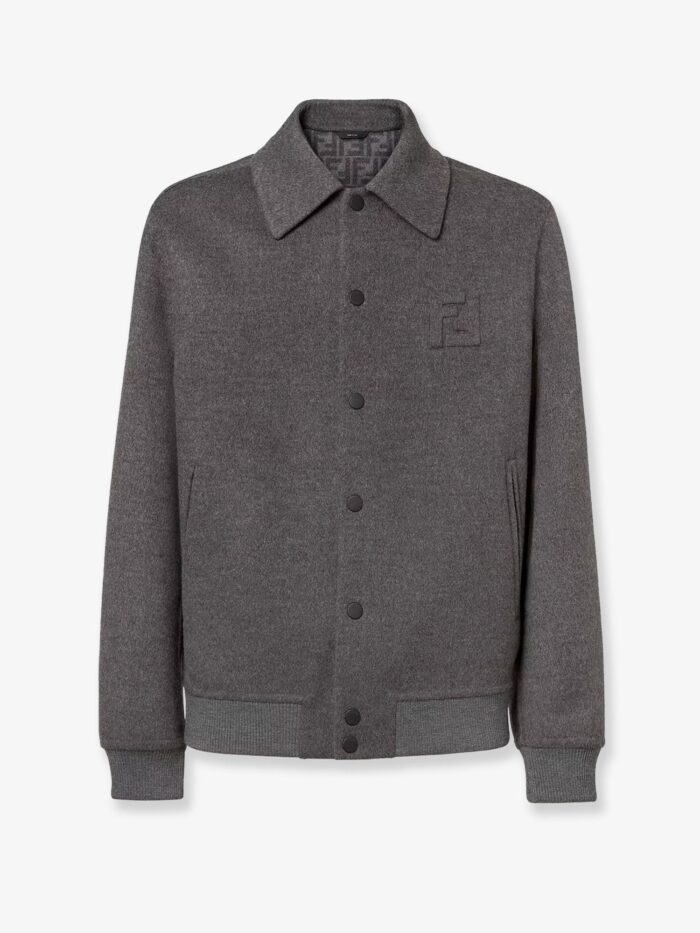Fendi Double Wool Jacket With FF Detail