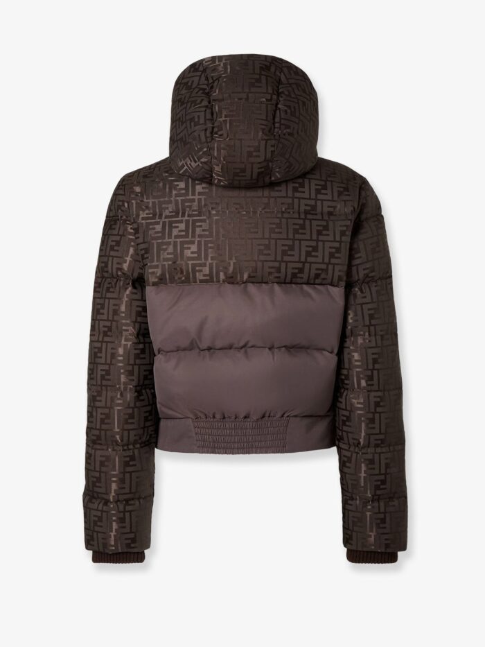 fendi down jacket with ff jacquard insert Fendi Down Jacket With FF Jacquard Insert