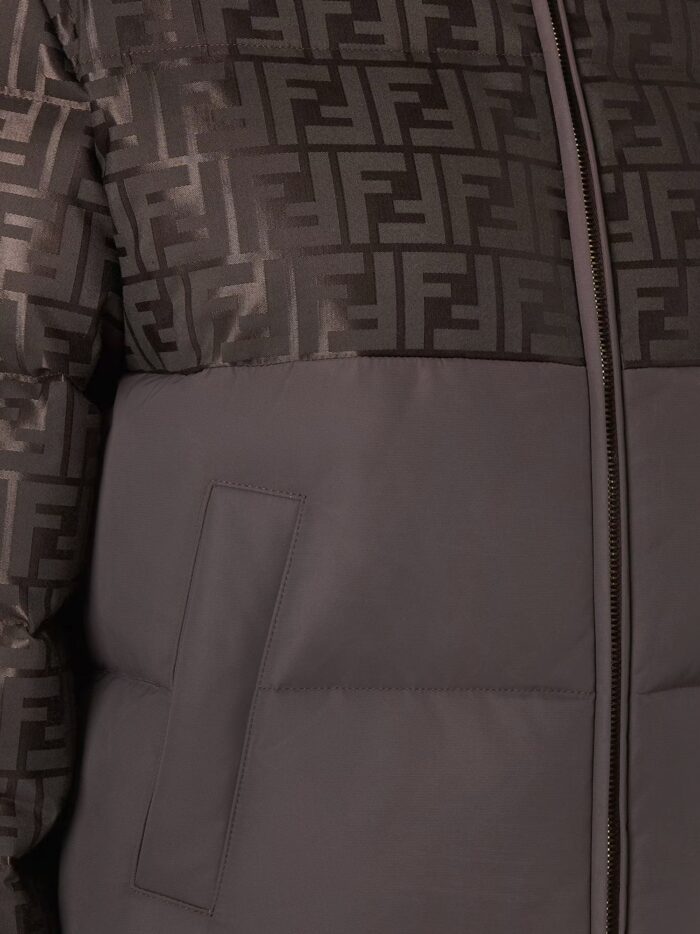 fendi down jacket with ff jacquard insert Fendi Down Jacket With FF Jacquard Insert