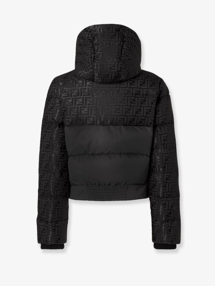 fendi down jacket with ff jacquard insert Fendi Down Jacket With FF Jacquard Insert