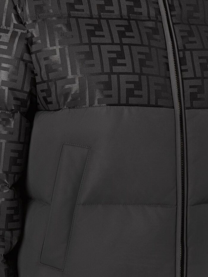 fendi down jacket with ff jacquard insert Fendi Down Jacket With FF Jacquard Insert