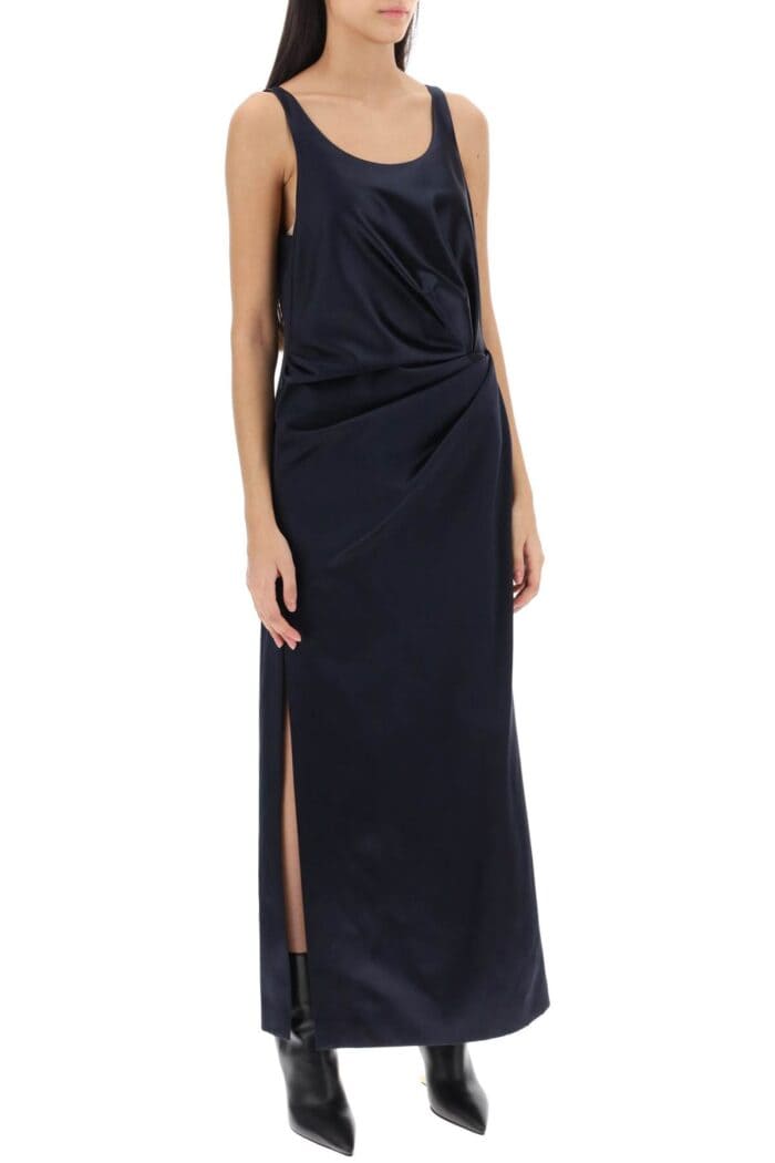 FENDI Draped Duchess Satin Dress