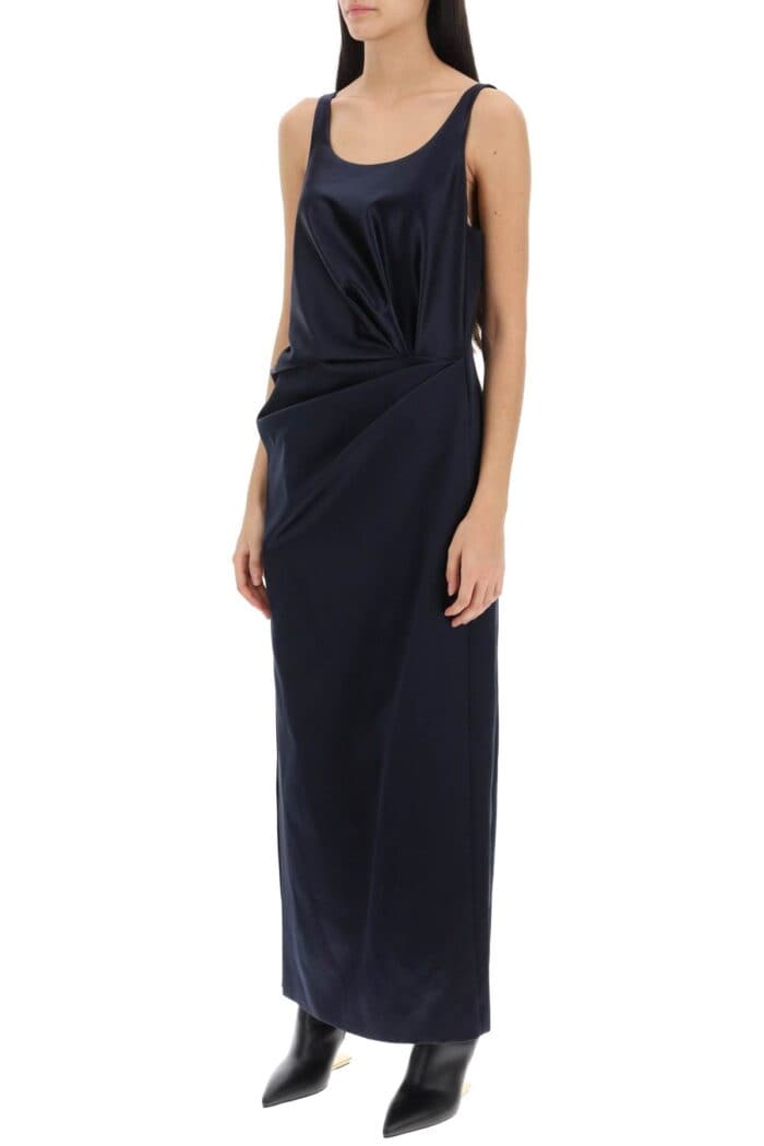 FENDI Draped Duchess Satin Dress