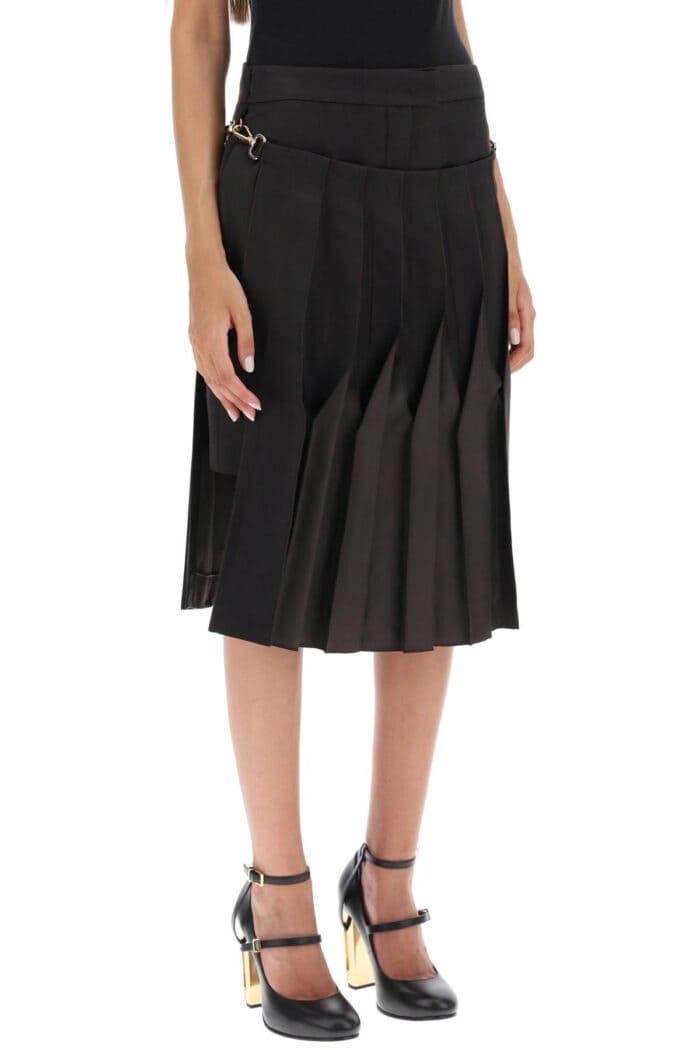 FENDI Duchesse Skirt With Pleated Panel