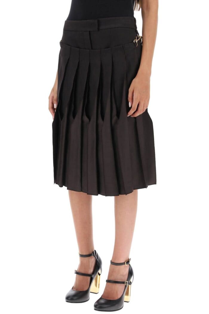 FENDI Duchesse Skirt With Pleated Panel