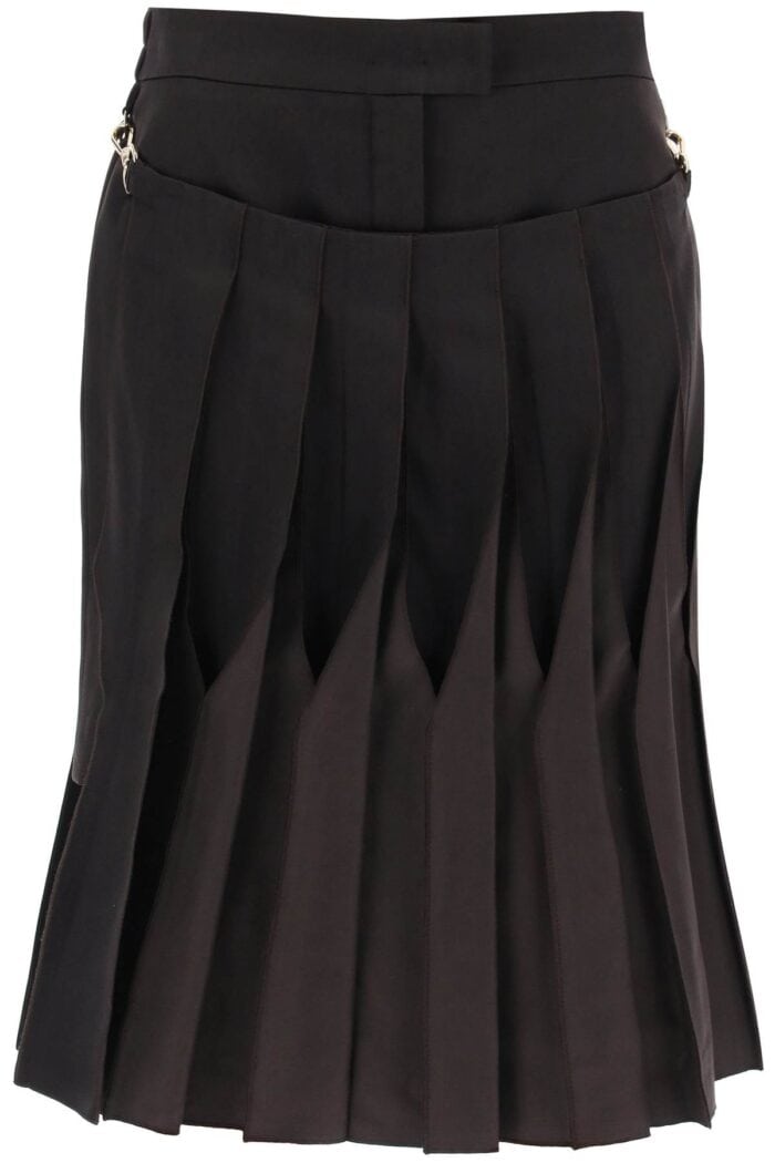 FENDI Duchesse Skirt With Pleated Panel