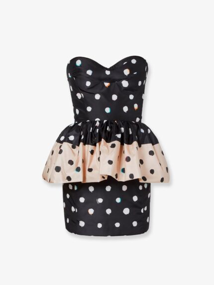Fendi Falena Dots Taffeta' Bustier Dress
