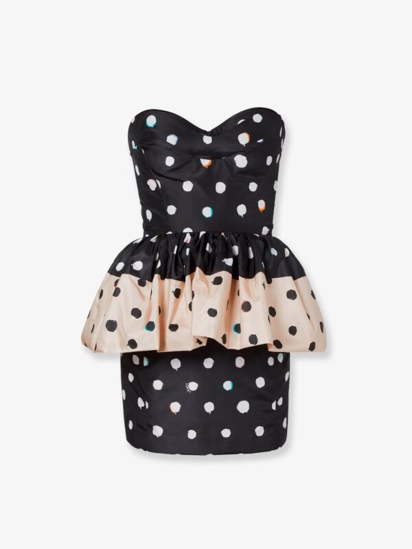 Fendi Falena Dots Taffeta' Bustier Dress