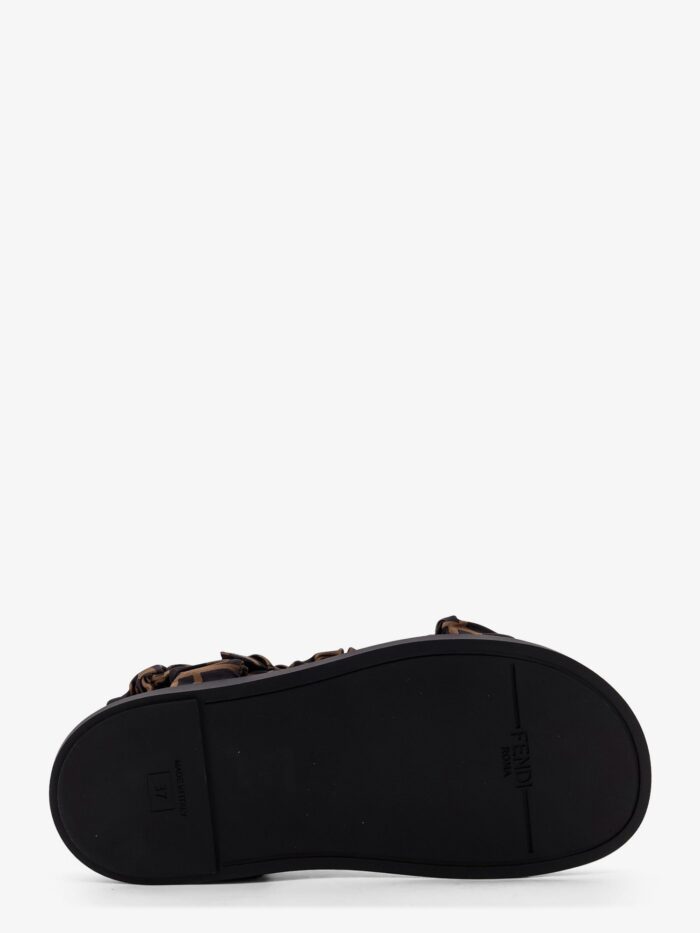 Fendi Feel Elastic Satin Sandals With FF Motif