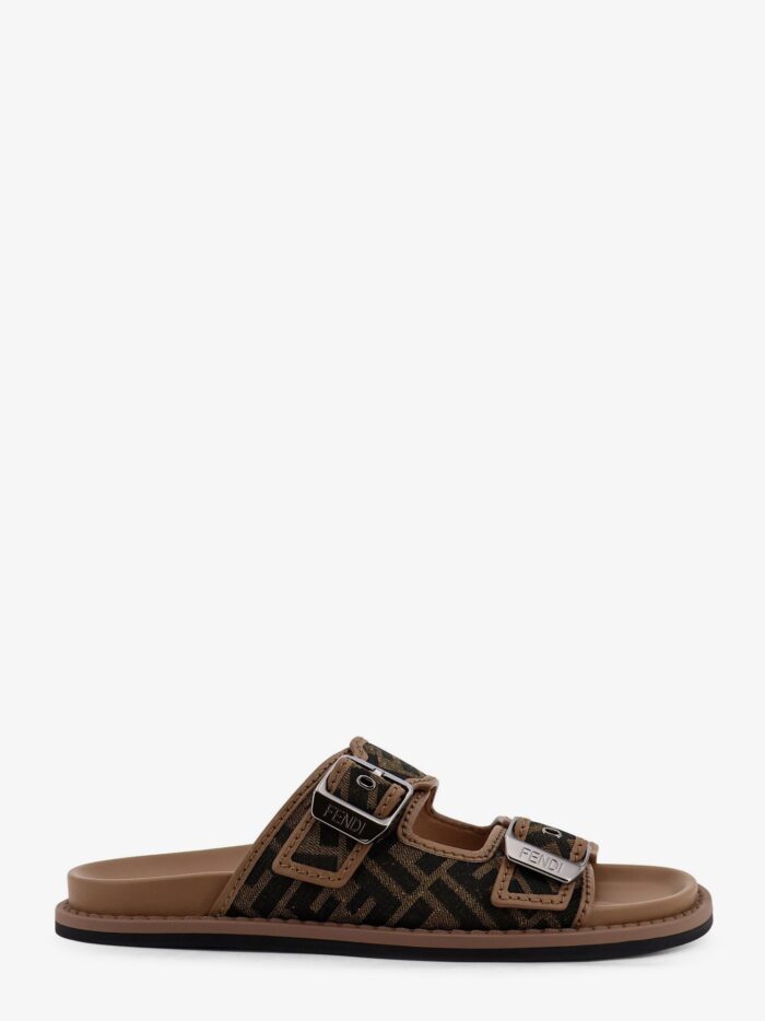 Fendi Feel Jacquard FF Fabric Sandals