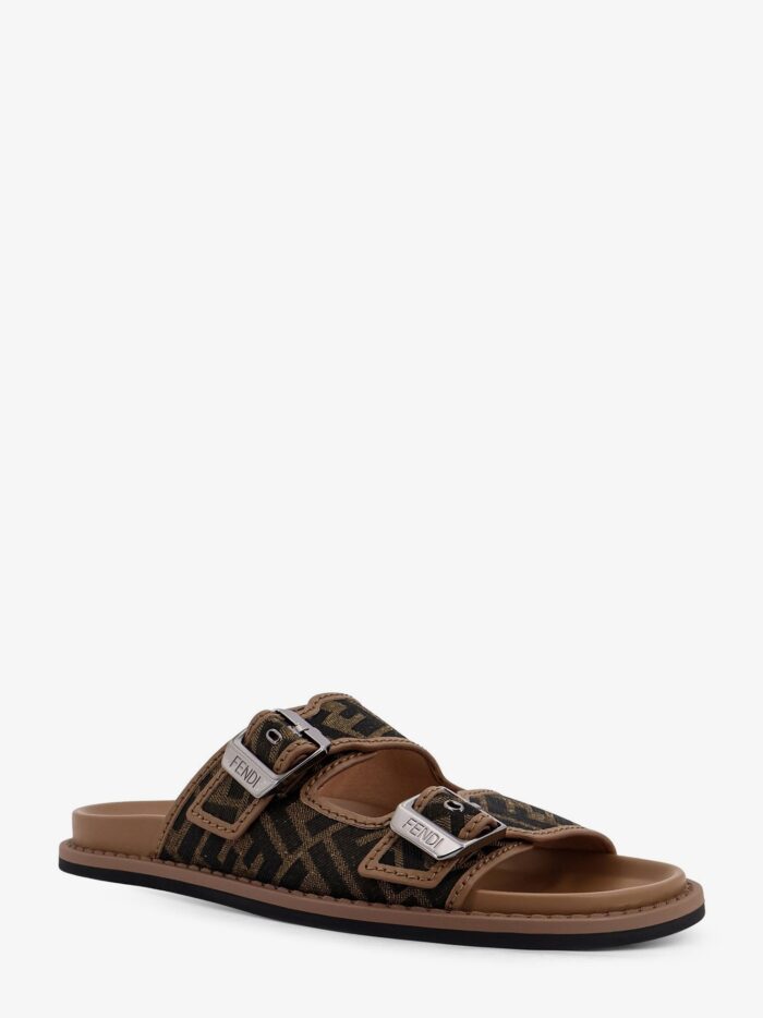 Fendi Feel Jacquard FF Fabric Sandals