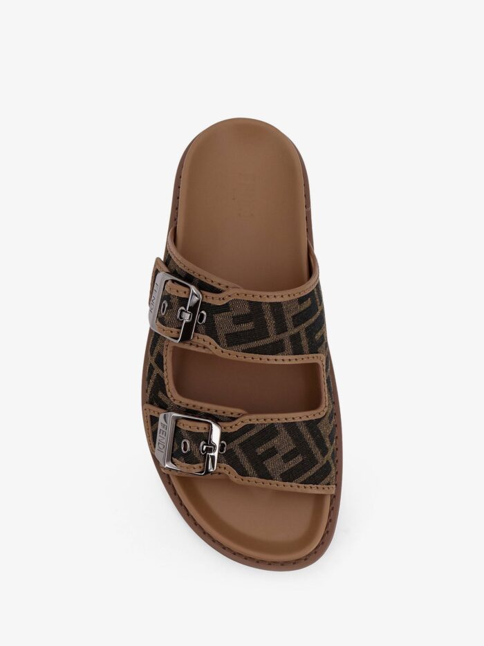 Fendi Feel Jacquard FF Fabric Sandals