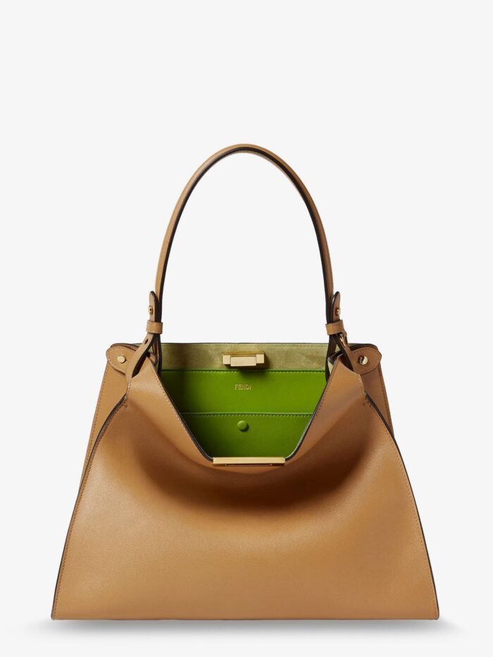 Fendi Fend Way Medium Leather Shoulder Bag With Contrasting Lining