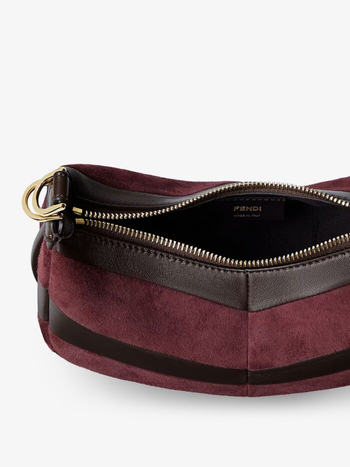 Fendi Fendigraphy Mini Leather Handbag With Metal Lettering Logo