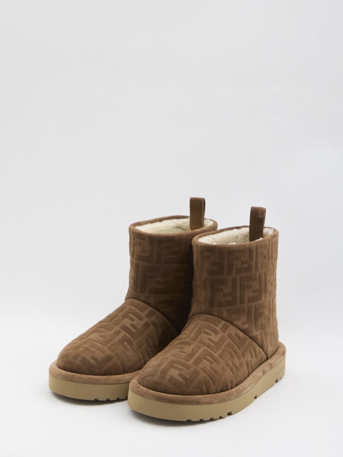 Fendi FF boots in suede