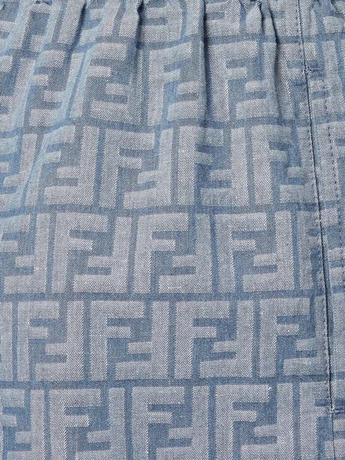 Fendi FF Cotton And Linen Shorts