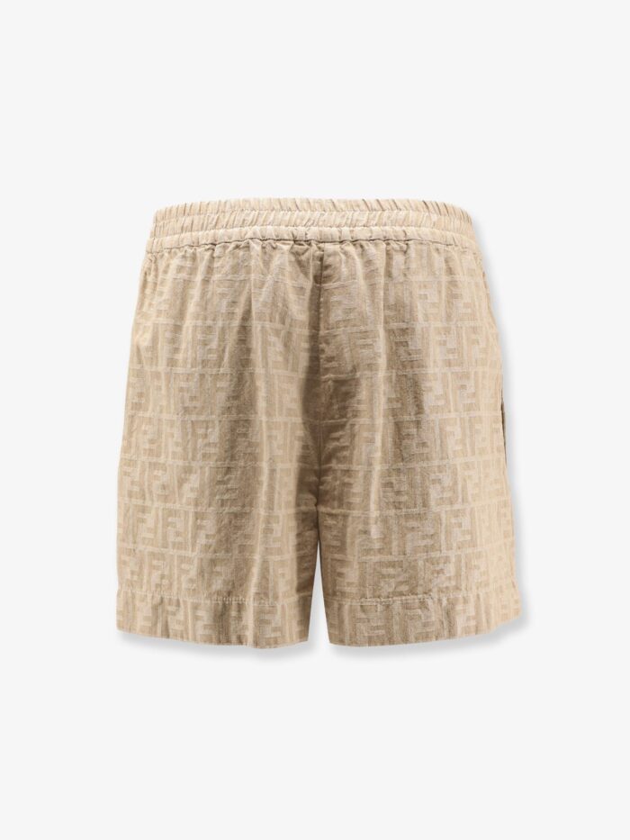 Fendi FF Cotton And Linen Shorts