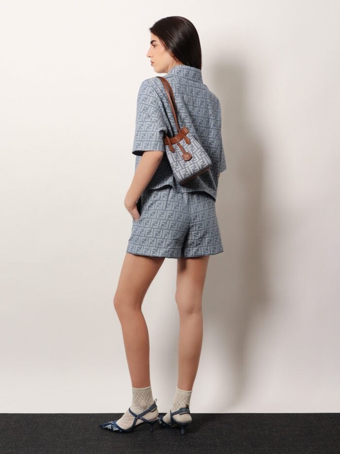 Fendi FF Cotton And Linen Shorts