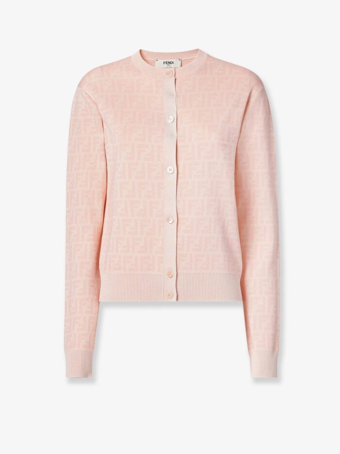 fendi ff denim knit cardigan Fendi FF Denim Knit Cardigan