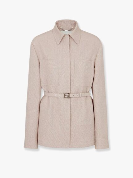 Fendi Ff Diagonal 3d Wool Blazer