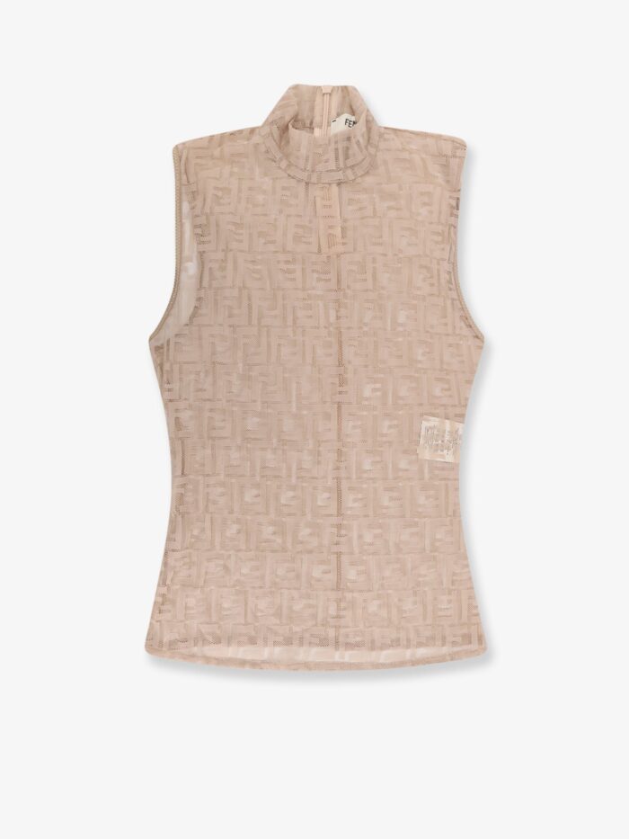 Fendi FF Embroidered Jersey Top