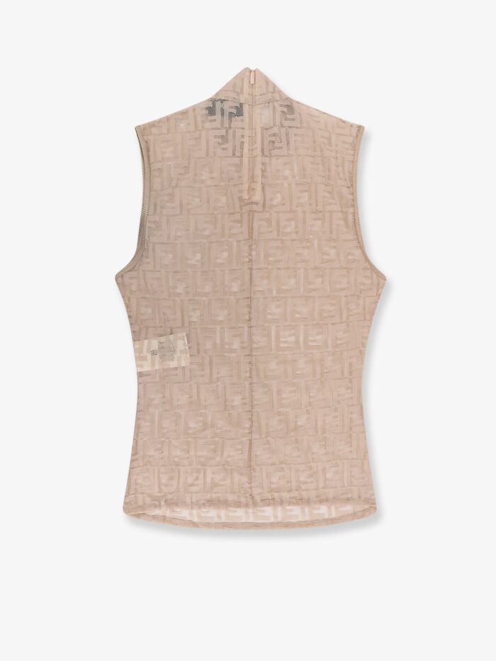 Fendi FF Embroidered Jersey Top