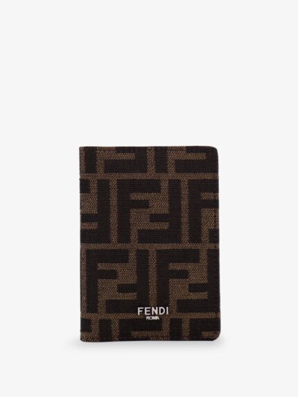 Fendi FF Fabric Card Holder With Front Logo
