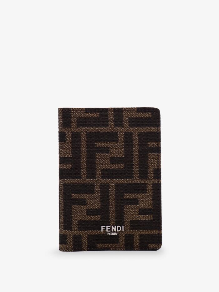 Fendi FF Fabric Card Holder With Front Logo