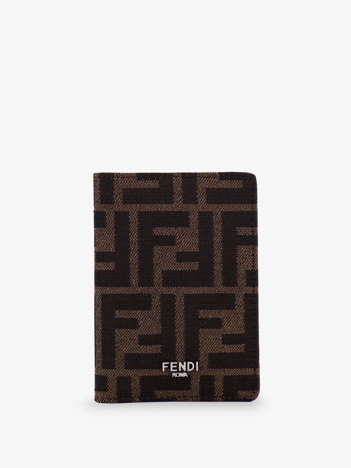 Fendi FF Fabric Card Holder With Front Logo
