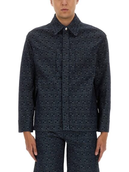 Fendi FF JACQUARD DENIM SHIRT