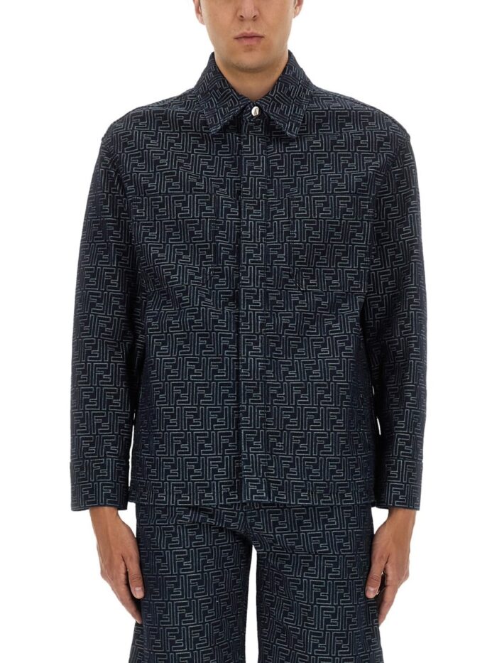 Fendi FF JACQUARD DENIM SHIRT