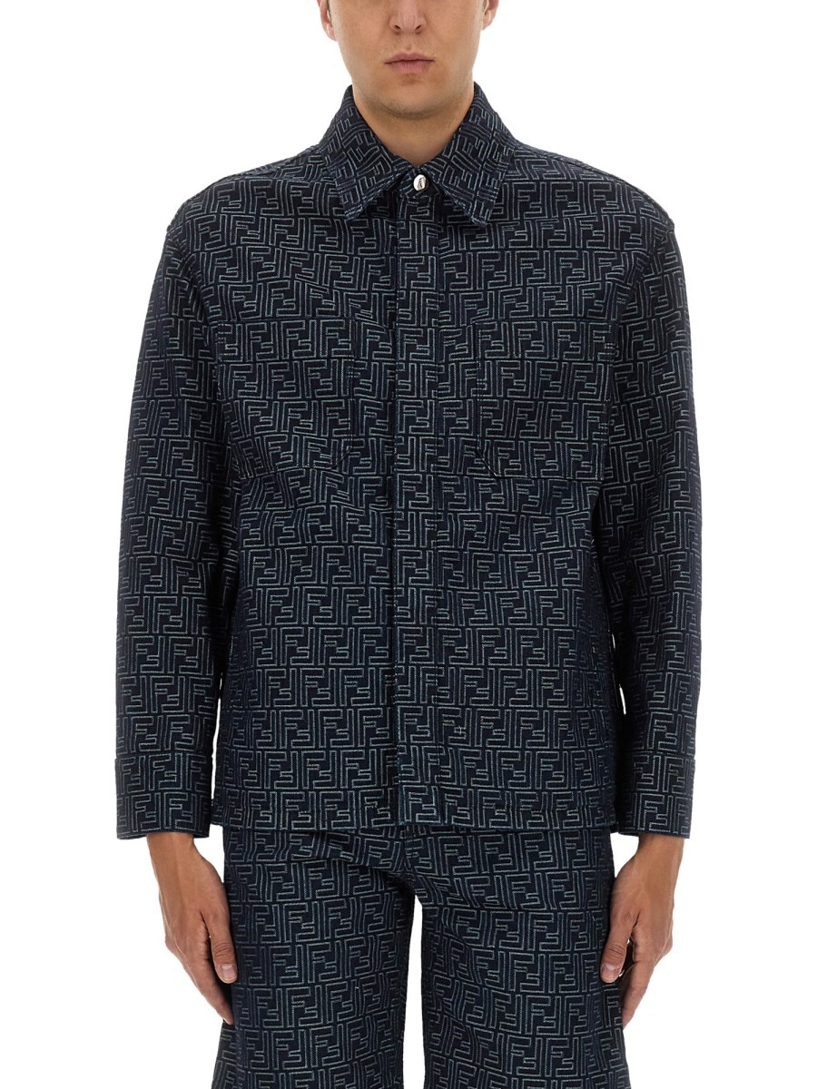 Fendi FF JACQUARD DENIM SHIRT