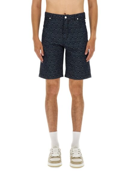 Fendi FF JACQUARD DENIM SHORTS