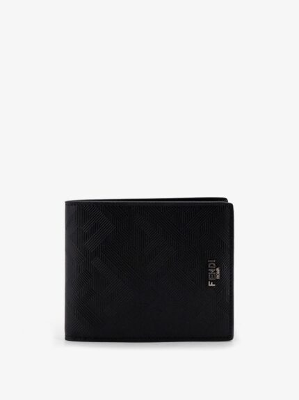 Fendi FF Jacquard Fabric And Leather Bifold Wallet