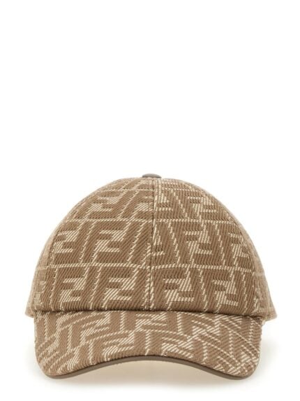 Fendi FF JACQUARD FABRIC BASEBALL HAT