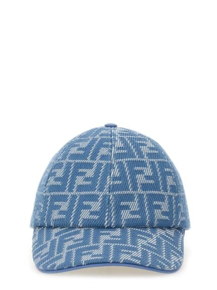 Fendi FF JACQUARD FABRIC BASEBALL HAT
