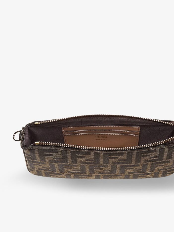 Fendi FF Jacquard Fabric Pouch Baguette