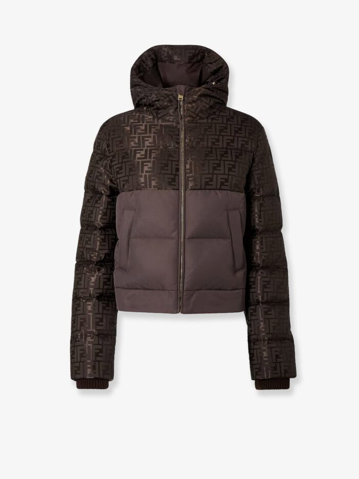 fendi ff jacquard nylon down jacket Fendi FF Jacquard Nylon Down Jacket