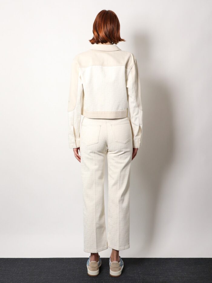 Fendi Ff Off White Denim Jacket
