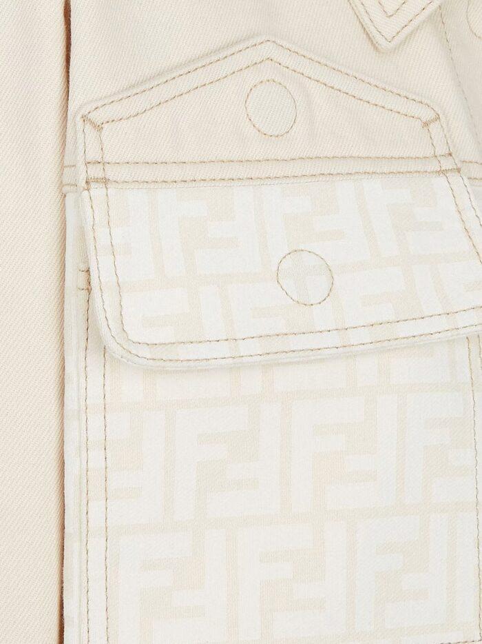Fendi Ff Off White Denim Jacket
